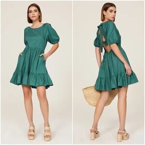 Peter Som Collective x RTR Green Puff Sleeve Dress Size 12